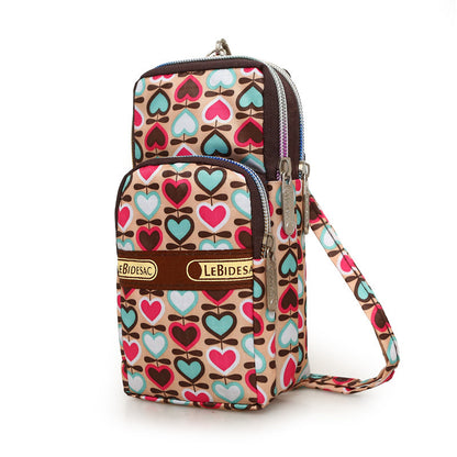 Three-Layer Zipper One-Shoulder Messenger Coin Purse 1612244852442