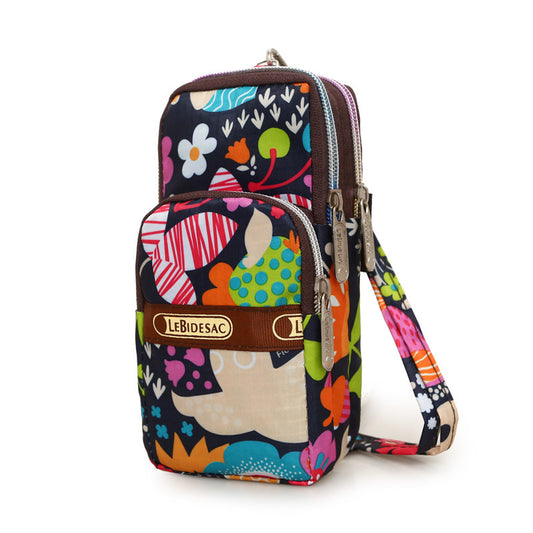 Three-Layer Zipper One-Shoulder Messenger Coin Purse 1612244852443