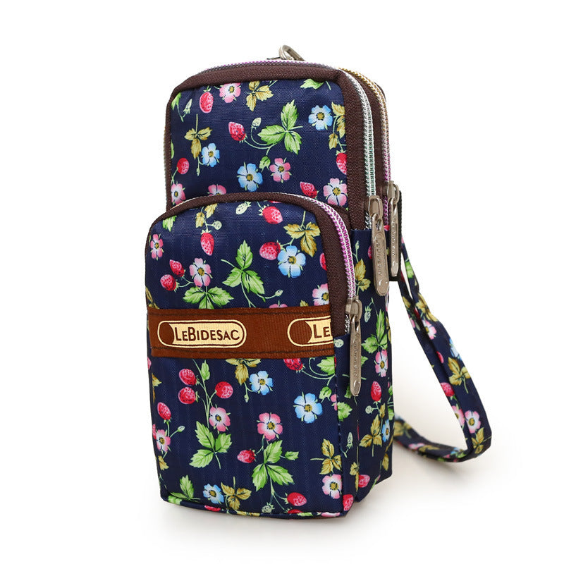 Three-Layer Zipper One-Shoulder Messenger Coin Purse 1612244852463