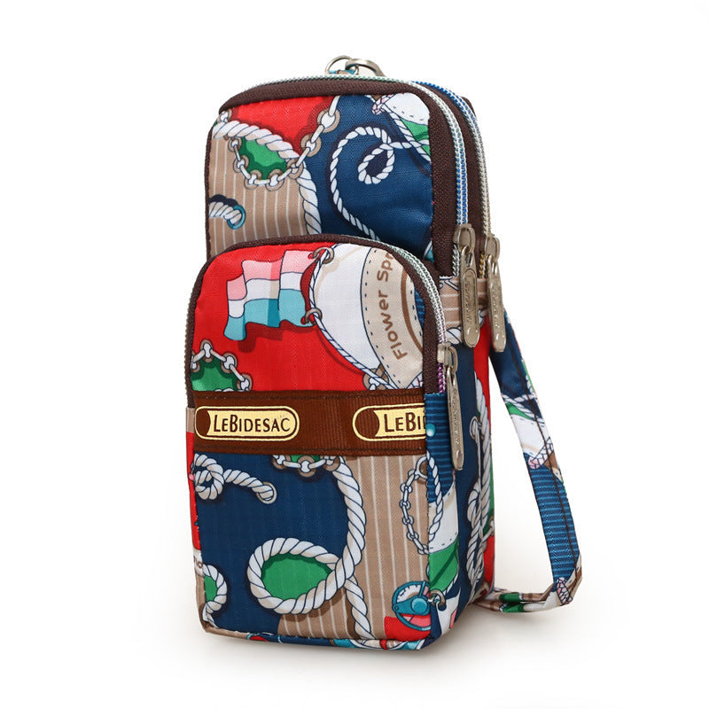 Three-Layer Zipper One-Shoulder Messenger Coin Purse 1612244852471