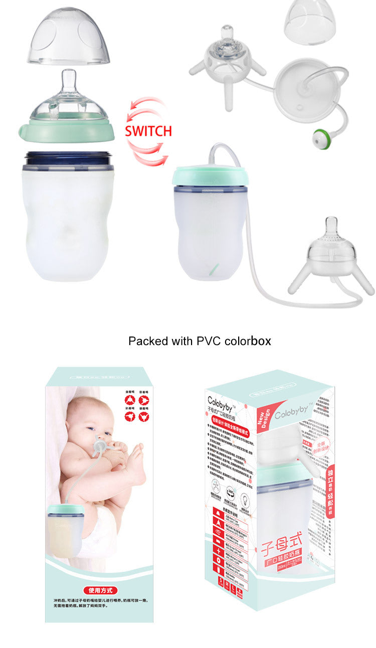 Feeding Bottle Kids Cup Children Training Silicone Sippy 1612251006826