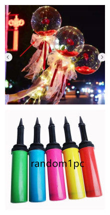 LED Luminous Balloon Rose Bouquet Transparent Bobo Ball Rose 1612324307081