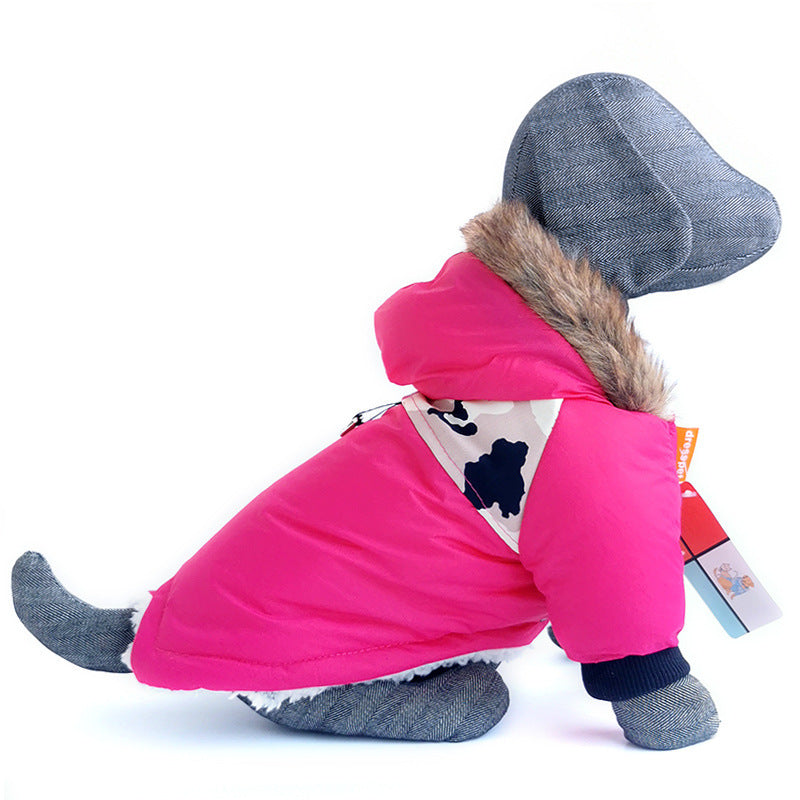 Dog Autumn And Winter Clothes Vest Hoodie Two-Legged Plush Jacket Warm Coat Jacket 1612401005718