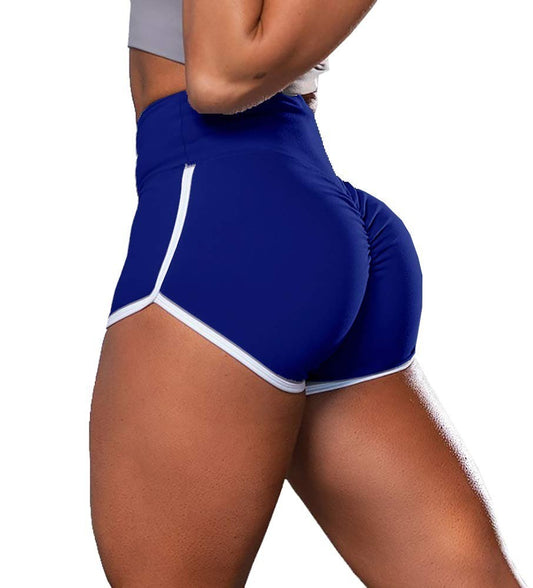 Sexy Solid Color High Waist Sports Running Tight Hip Shorts 1612434678188