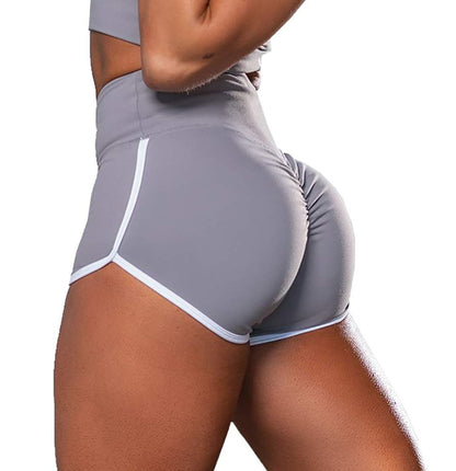 Sexy Solid Color High Waist Sports Running Tight Hip Shorts 1612434678213