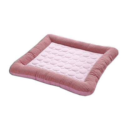 Pet Cooling Pad Bed For Dogs Cats Puppy Kitten Cool Mat Pet Blanket Ice Silk Material Soft For Summer Sleeping  Blue Breathab