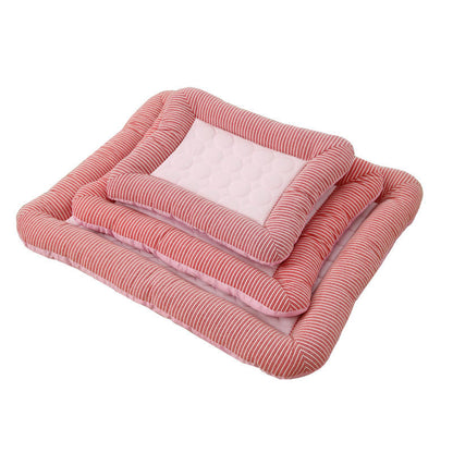 Pet Cooling Pad Bed For Dogs Cats Puppy Kitten Cool Mat Pet Blanket Ice Silk Material Soft For Summer Sleeping  Blue Breathab
