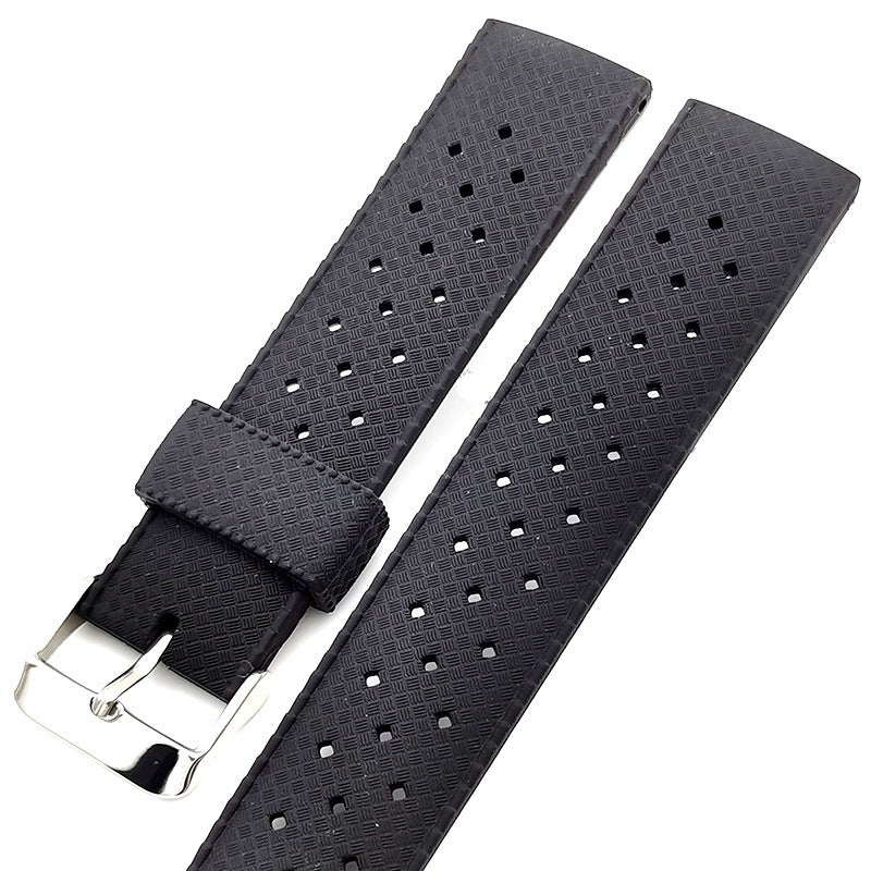 Stomatal Breathable Movement Silicone Rubber Watch Strap 1612494021415