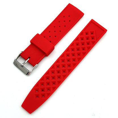 Stomatal Breathable Movement Silicone Rubber Watch Strap 1612494021424