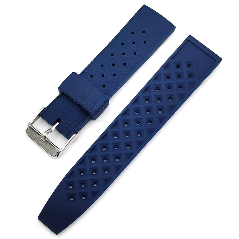Stomatal Breathable Movement Silicone Rubber Watch Strap 1612494021529
