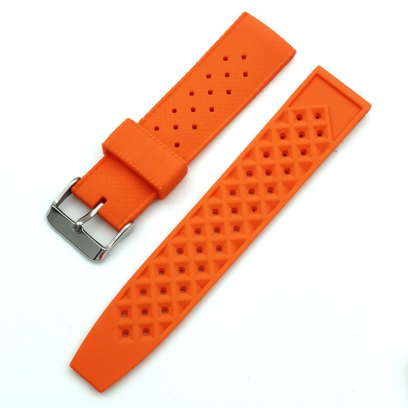 Stomatal Breathable Movement Silicone Rubber Watch Strap 1612494021747