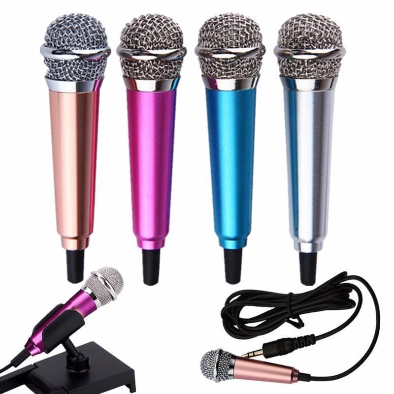 Mini Karaoke Condenser Wired 3.5mm Microphone Mic Mobile Phone For Android 1612659749559