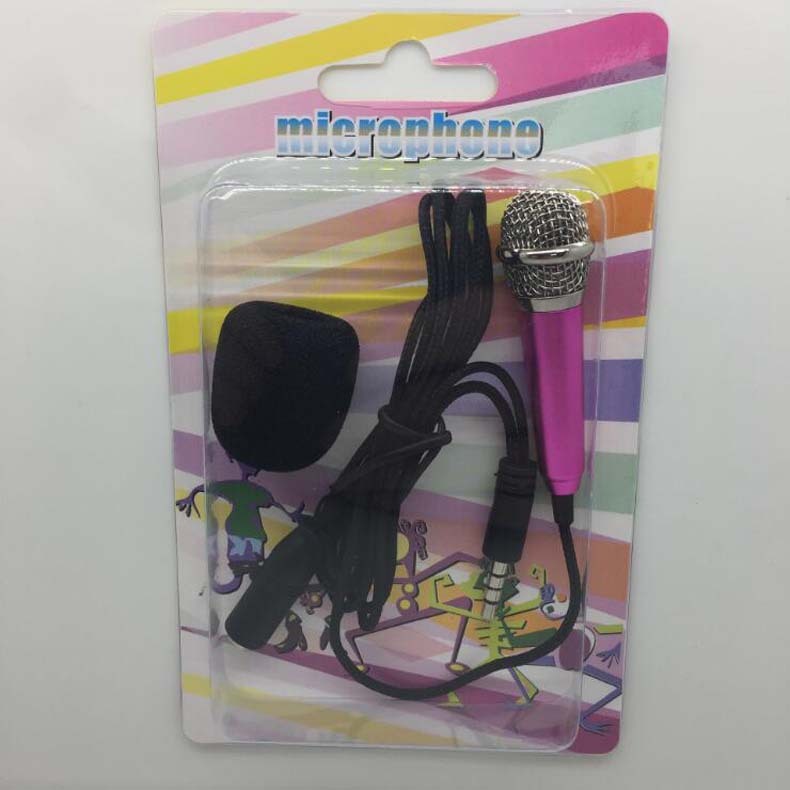 Mini Karaoke Condenser Wired 3.5mm Microphone Mic Mobile Phone For Android 1612659767612