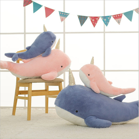 Narwhal pillow is soft and cute 1612661618029