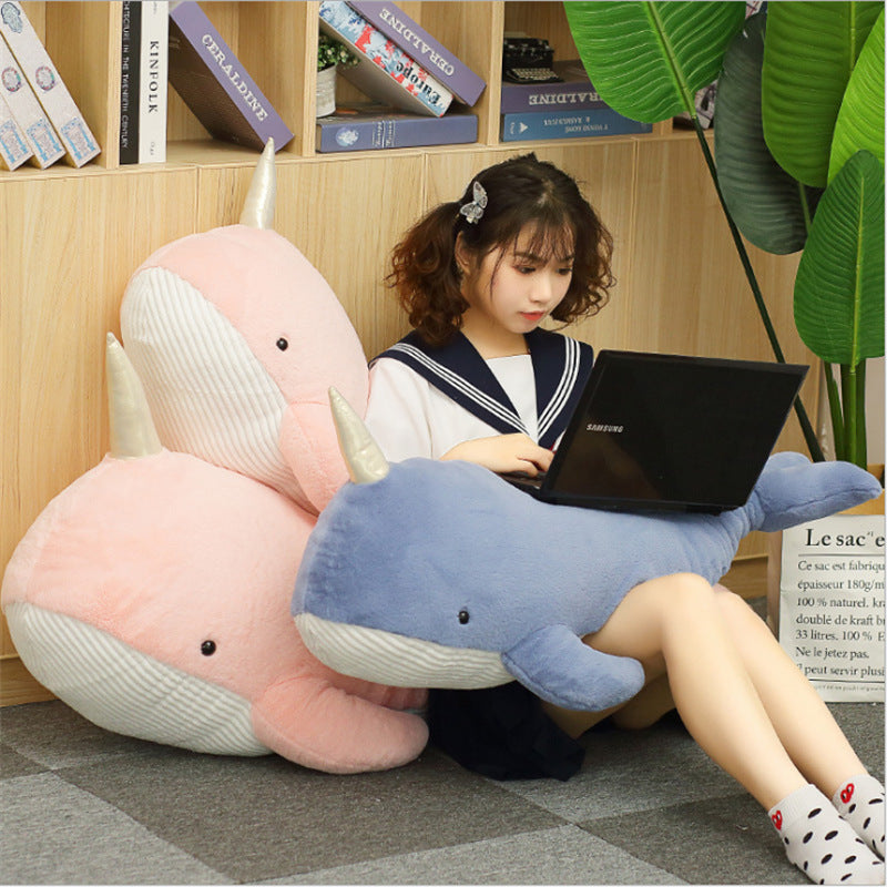 Narwhal pillow is soft and cute 1612661624021