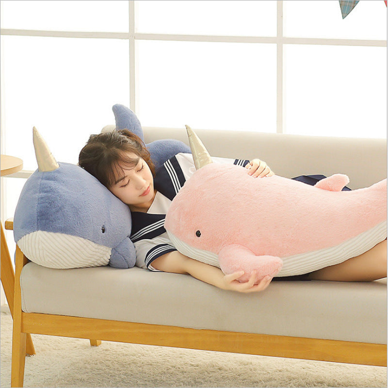 Narwhal pillow is soft and cute 1612661624023