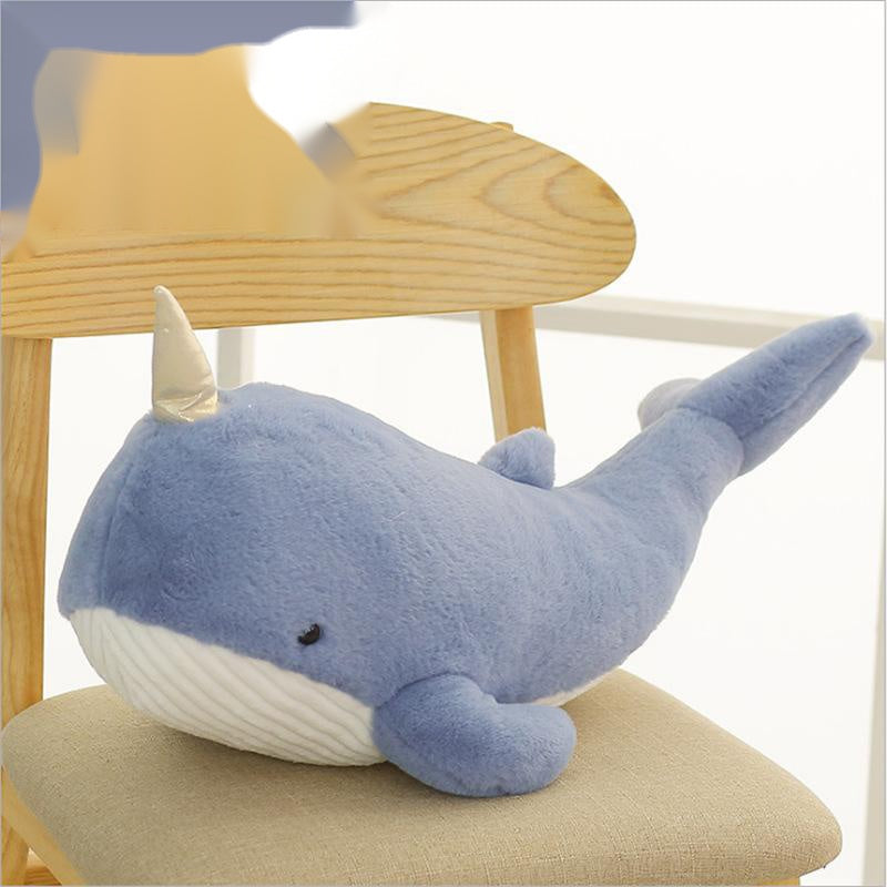 Narwhal pillow is soft and cute 1612661630377