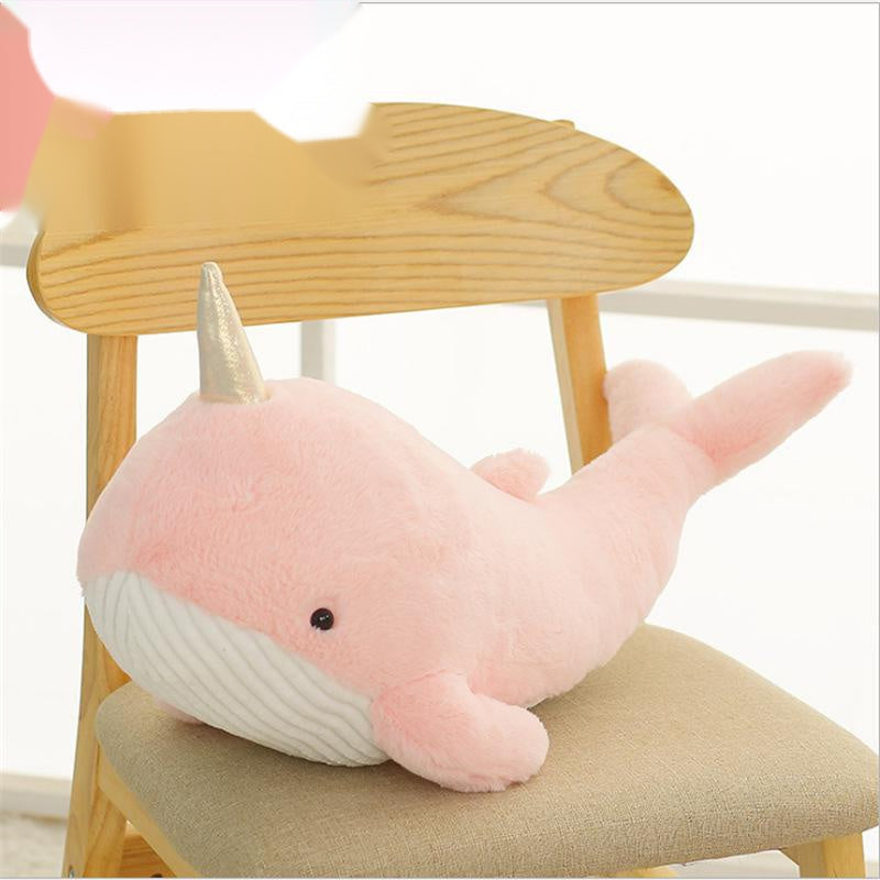Narwhal pillow is soft and cute 1612661630379