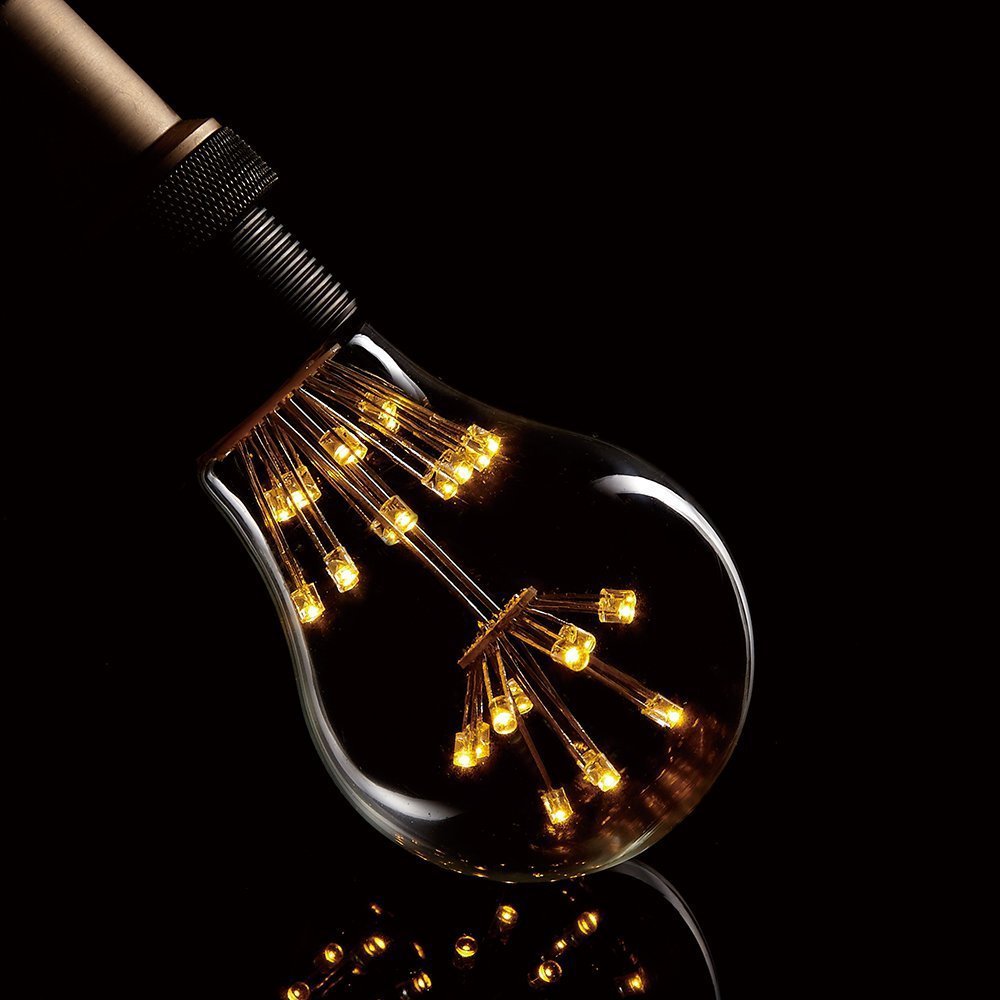 LED Light Bulb 3W Colorful Stars ST64 Retro Edison Decoration 1612664943363