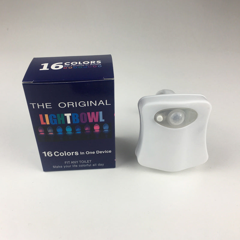 16 Colors LED Creative Hanging Human Toilet Sensor Toilet Cover Lamp - HD Wireless Product #8