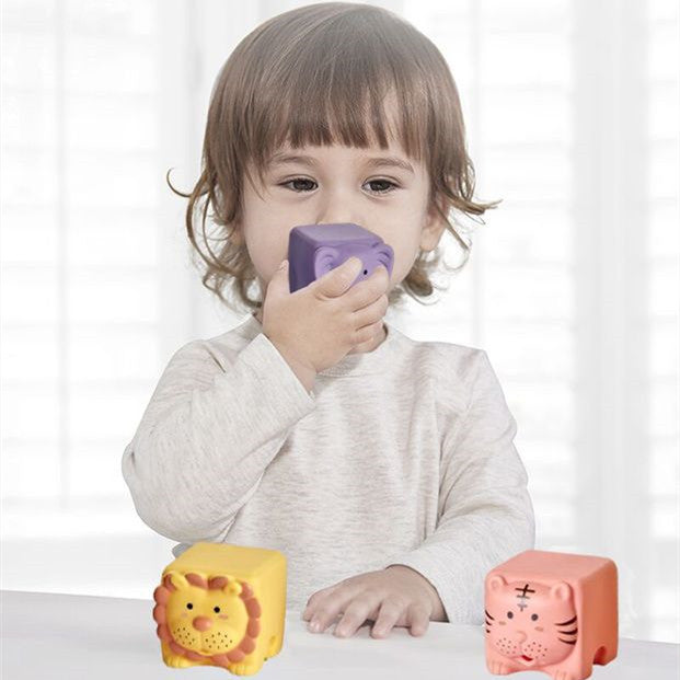 Soft Plastic Building Blocks For Infants And Young Children Early Education Digital Cognitive Animal Relief Matching Toys 161