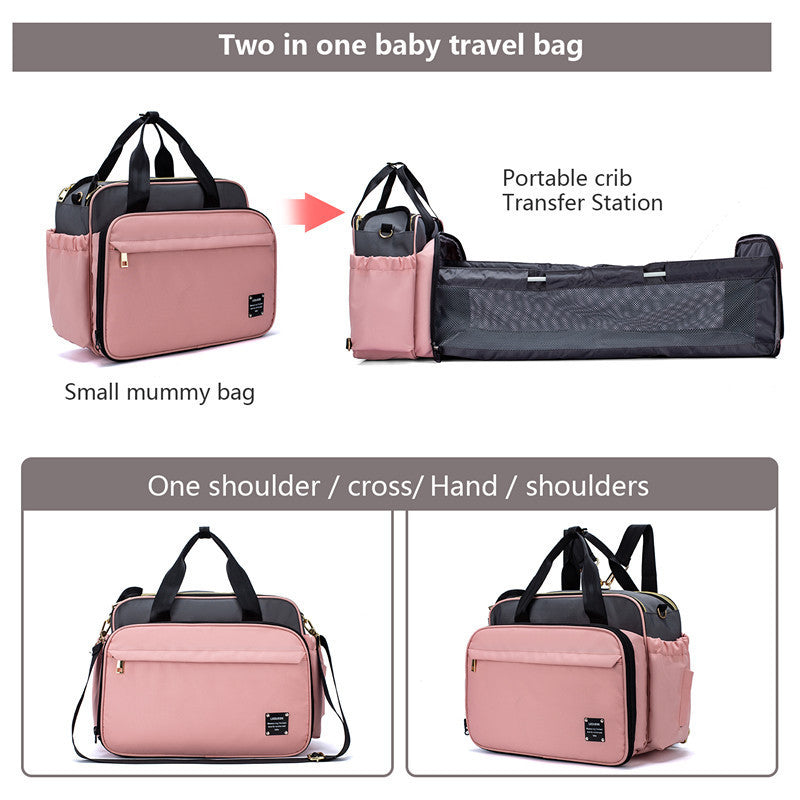 Portable Folding Crib Mummy Bag Portable Messenger Multifunctional 1612765826125