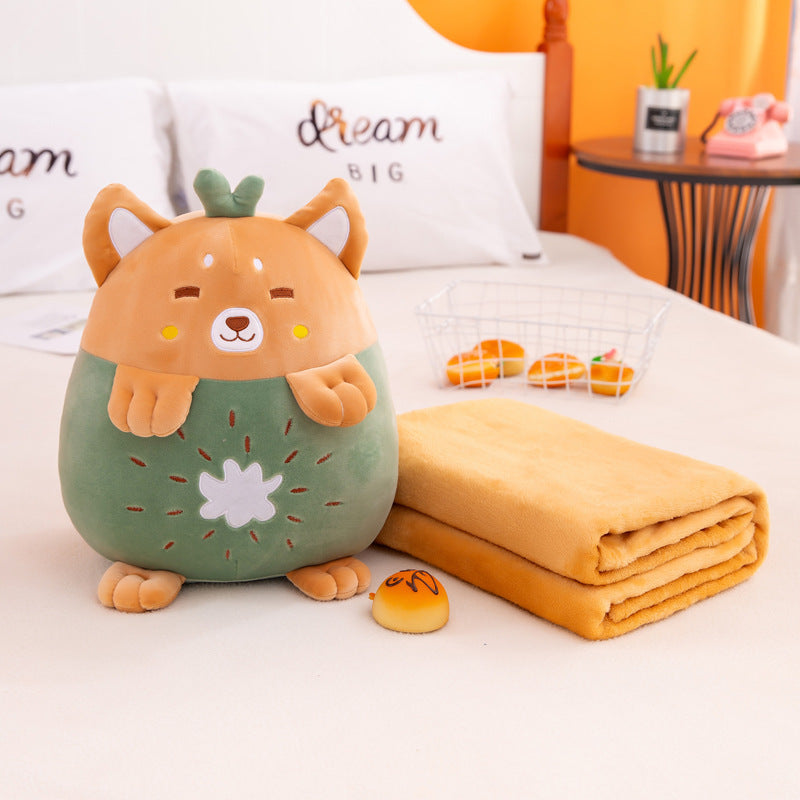 Cartoon Rabbit Air Conditioner Blanket With Plush Hand Warming Pillow 1612927094699