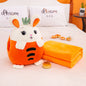 Cartoon Rabbit Air Conditioner Blanket With Plush Hand Warming Pillow 1612927094733