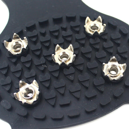 Unisex Men 5 Teeth Ice Gripper For Shoes Crampons Ice Gripper Spike Grips Cleats For Snow Studs Non-Slip Climbing Hiking Cove