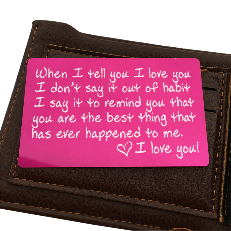 Engraved When i Tell You i Love You Metal Card Wallet Card 1613112942546