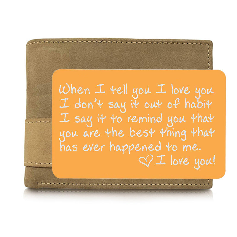 Engraved When i Tell You i Love You Metal Card Wallet Card 1613112942574