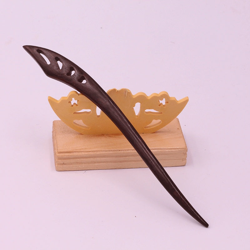 Wooden Ebony Hairpin Ethnic Hairpin 1613113029215