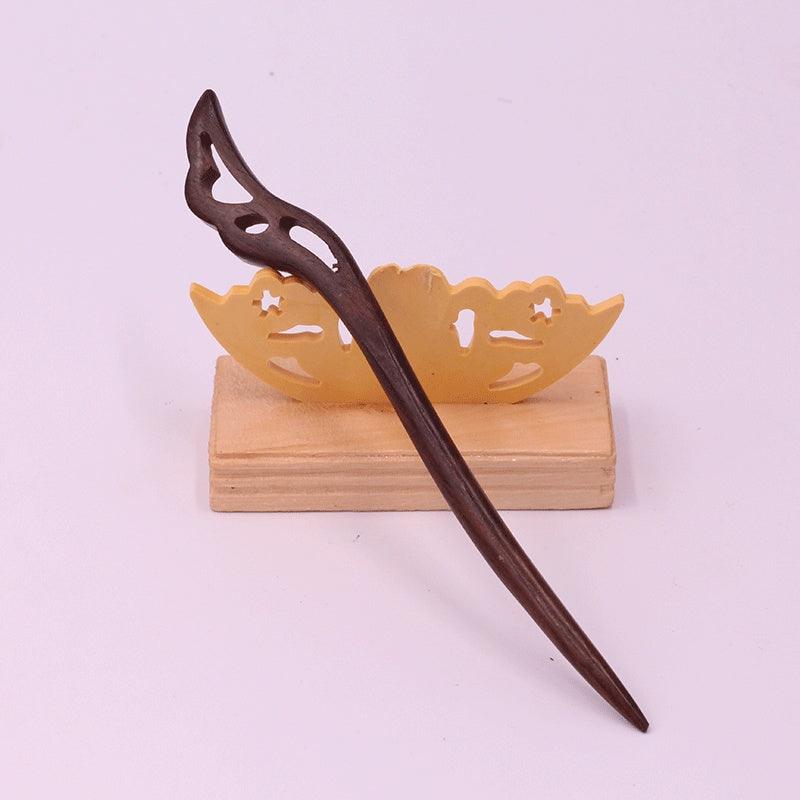 Wooden Ebony Hairpin Ethnic Hairpin 1613113029227