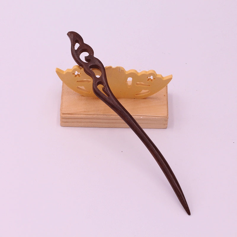 Wooden Ebony Hairpin Ethnic Hairpin 1613113029477