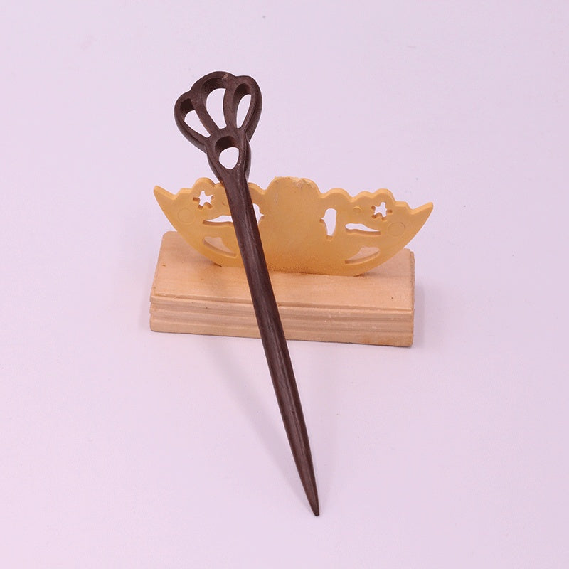 Wooden Ebony Hairpin Ethnic Hairpin 1613113029482