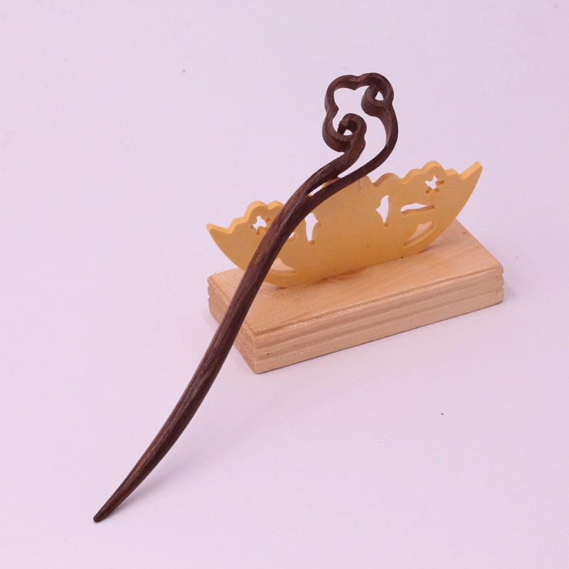 Wooden Ebony Hairpin Ethnic Hairpin 1613113029483