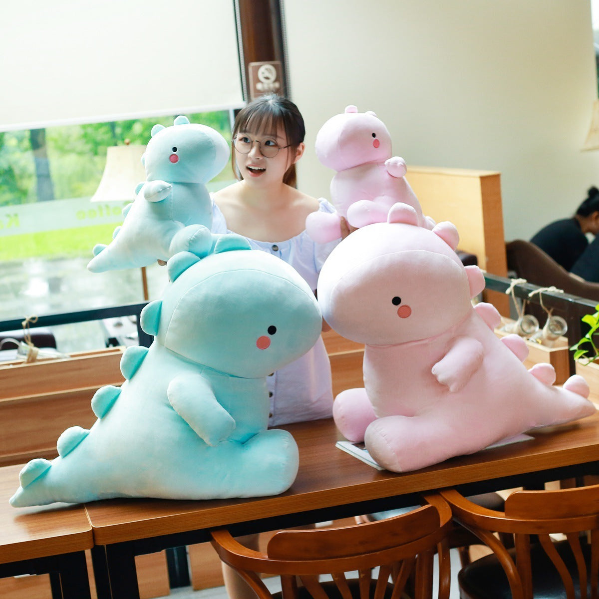 Elastic Down and Down Cotton Cute Little Dinosaur Plush Toy 1613353211480