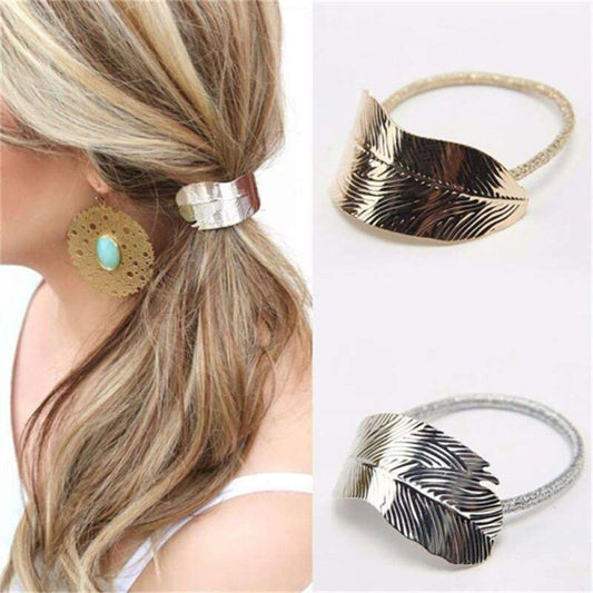 Fashion Lady's Simple Temperament Metal Holster Hair Tie 1613368197780