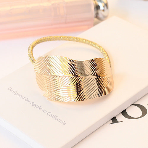 Fashion Lady's Simple Temperament Metal Holster Hair Tie 1613368200574
