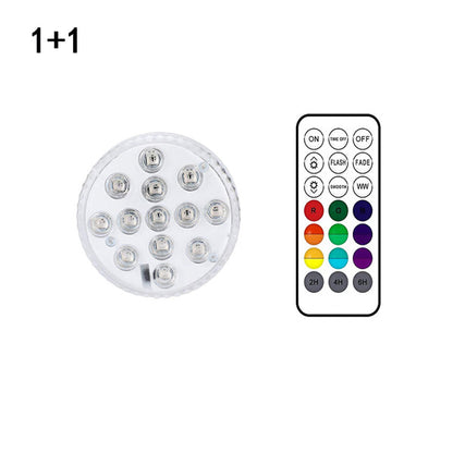 13 Led Submersible Light for Swimming Pool Garden Fountain Bathroom IP68 Waterproof Underwater Lamp with Suction Cup RF Remote - HD Wireless Product #10