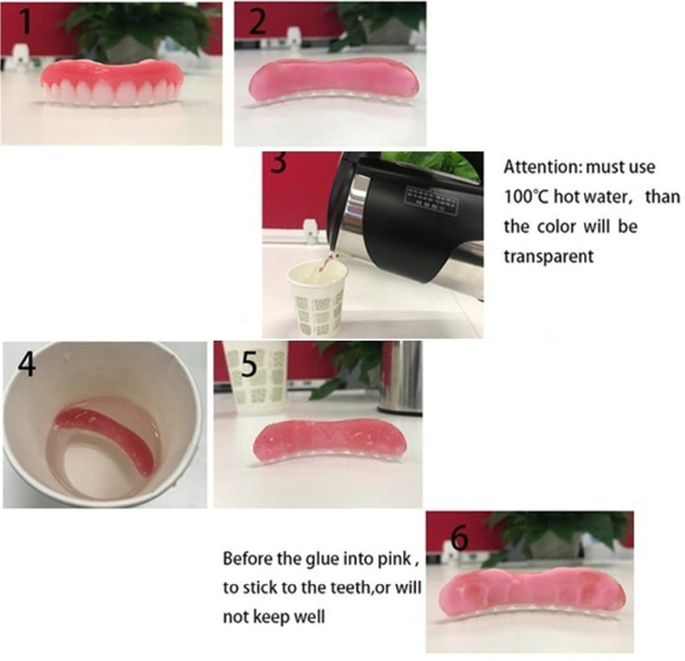 Upper and Lower Teeth Silicone Artificial Teeth Braces 1613461134828