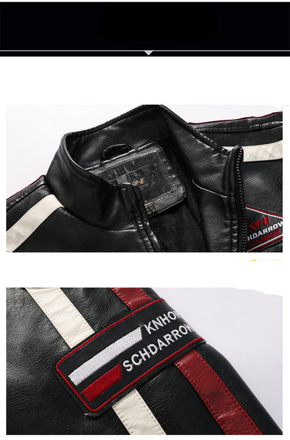 Men's Motorcycle Leather Street Motorcycle Racing Suit 1613532890619