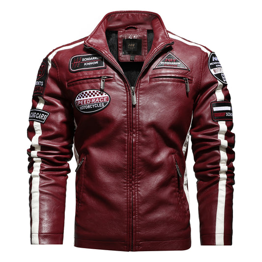Men's Motorcycle Leather Street Motorcycle Racing Suit 1613532890886