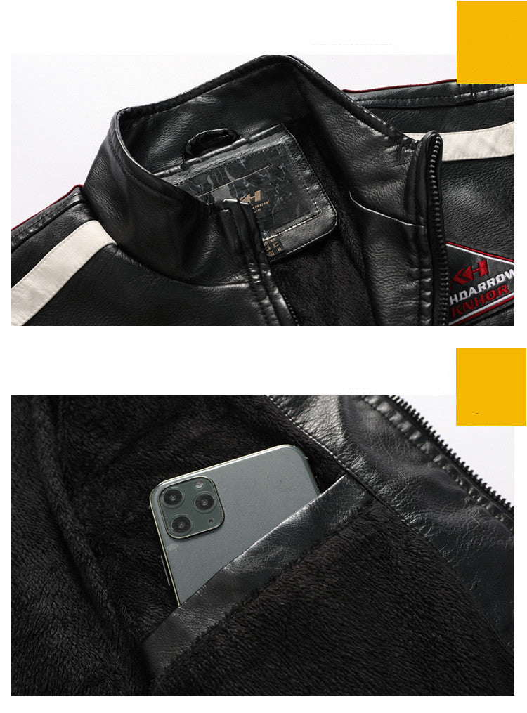 Men's Motorcycle Leather Street Motorcycle Racing Suit 1613532891009