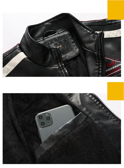 Men's Motorcycle Leather Street Motorcycle Racing Suit 1613532891009