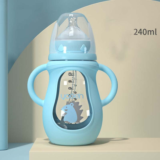 Anti-Scalding Handle Silicone Sleeve Insulated Baby Bottle 1613609849955