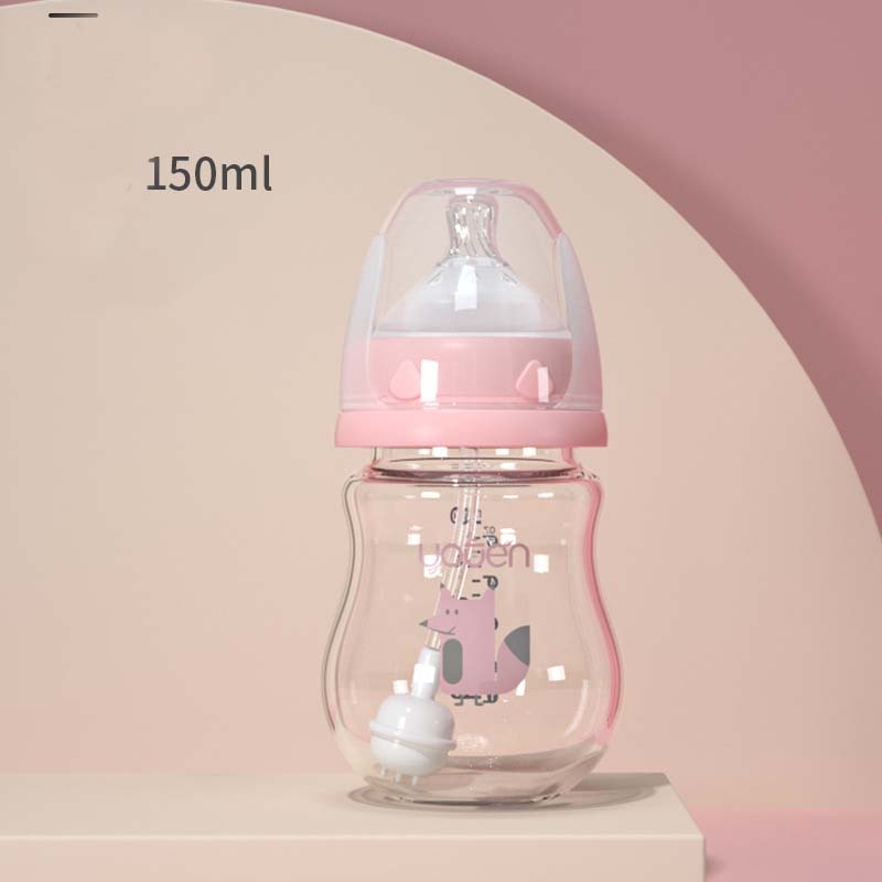 Anti-Scalding Handle Silicone Sleeve Insulated Baby Bottle 1613609850218