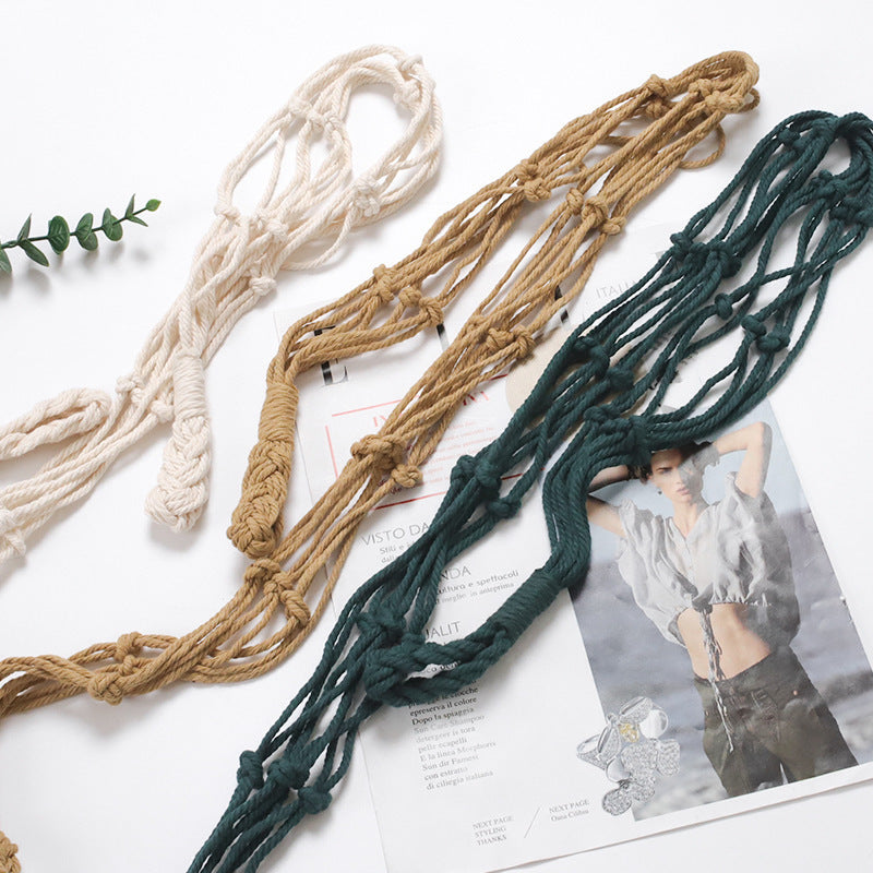 Paper Roll Cotton Rope Storage Hanging Bag 1613618645732