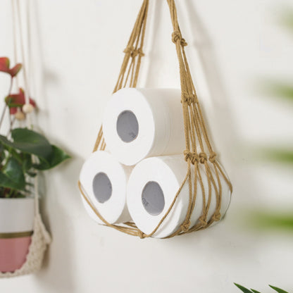 Paper Roll Cotton Rope Storage Hanging Bag 1613618653670