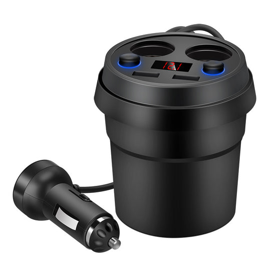 Multi-function Cigarette Lighter Digital Display Multi-mouth Cup Type Car Mobile Phone Car Charger 1613701155921